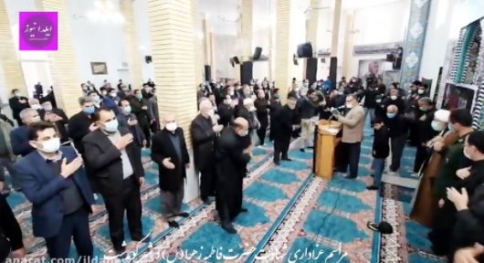 مراسم عزاداری شهادت حضرت فاطمه زهرا(س) در مسجد صاحب الزمان کوهدشت +فیلم